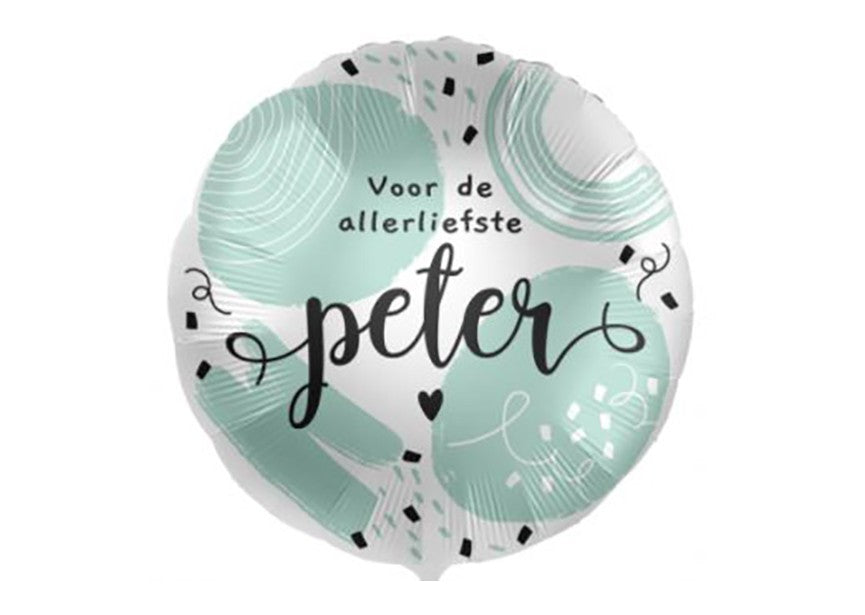 Folieballon "Voor De Allerliefste Peter"