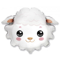 Folieballon "Schaap" hoofd - wit