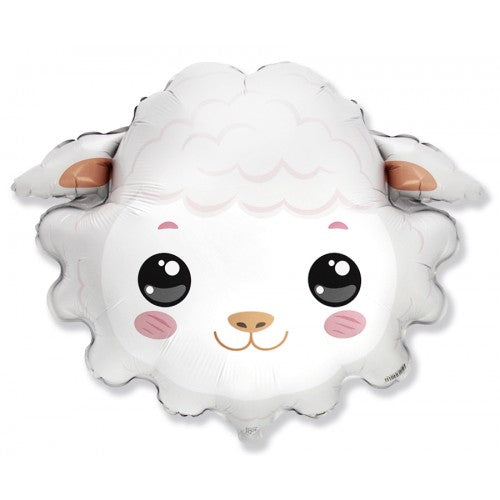 Folieballon "Schaap" hoofd - wit