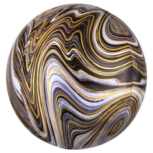 Orbz 16x16" - marble zwart