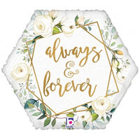 Folieballon "Always & Forever" hexagon