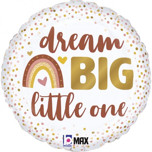 Folieballon "Dream Big Little One" boho regenboog