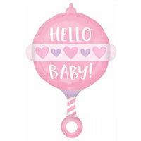 Folieballon "Hello World" - roze