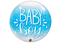 Bubbelballon "baby boy" - blauw