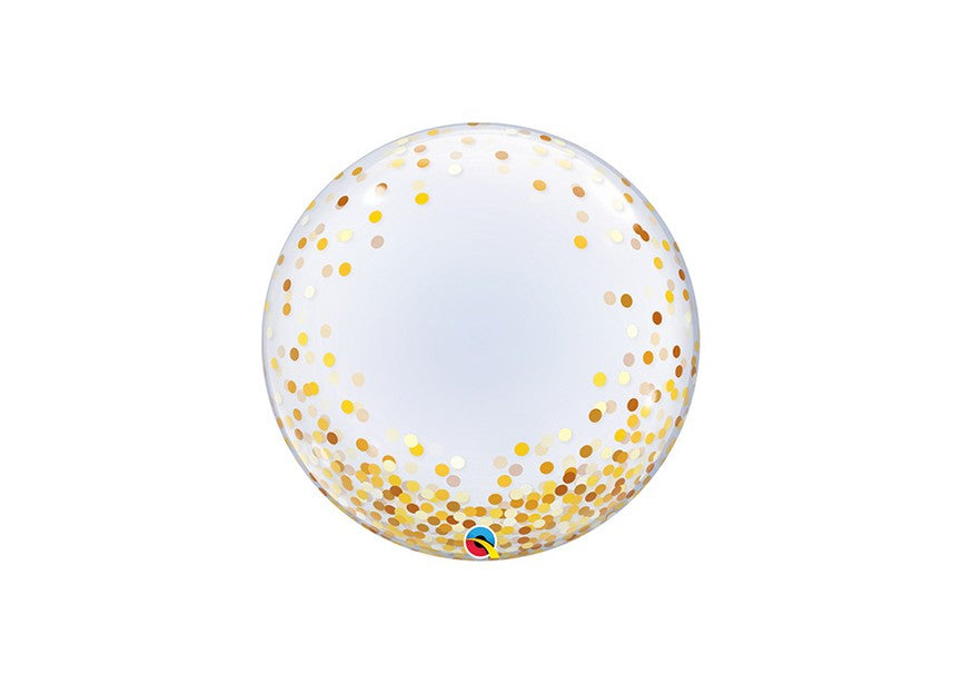 Bubbelballon confetti - goud