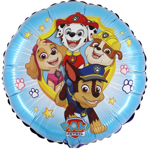 Folieballon "Paw Patrol" rond - blauw