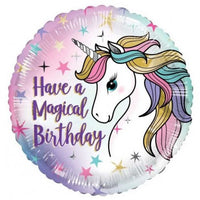 Folieballon "Happy Birthday" unicorn - pastel