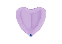 Folieballon hart mat lila - 18 inch