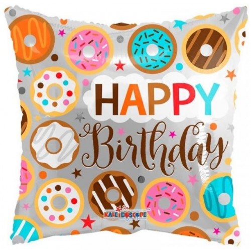 Folieballon "Happy birthday" donuts