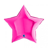 Folieballon stervorm - fuchsia