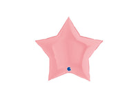 Folieballon stervorm mat roze - 16 inch