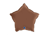 Folieballon stervorm chocolade bruin - 19 inch