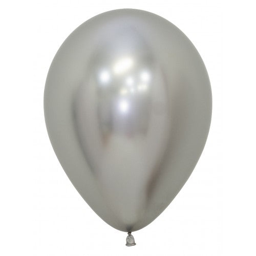 Latex ballon - reflex-silver-981