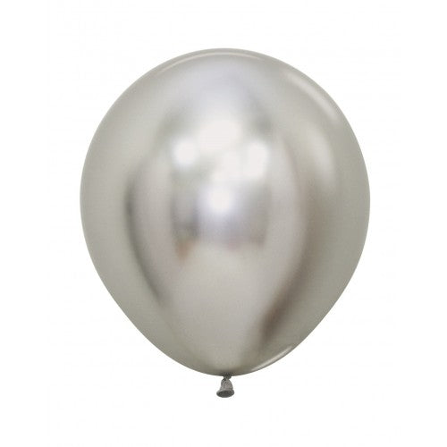 Latex ballon - reflex-silver-981