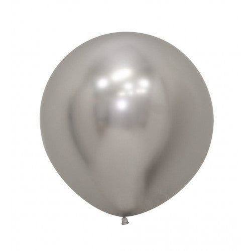 Latex ballon - reflex-silver-981