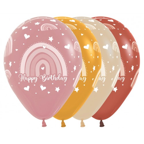 Latex ballon 5 stuks boho regenboog